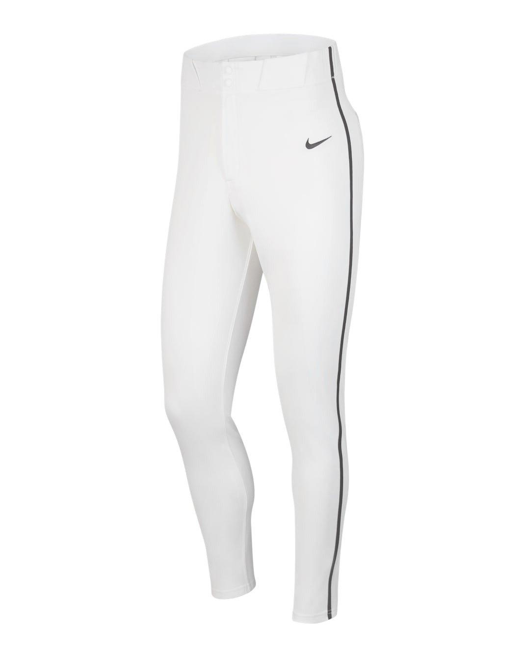Nike Men's Vapor Select Piped Baseball Pants - White/Black - WHITE/BLACK